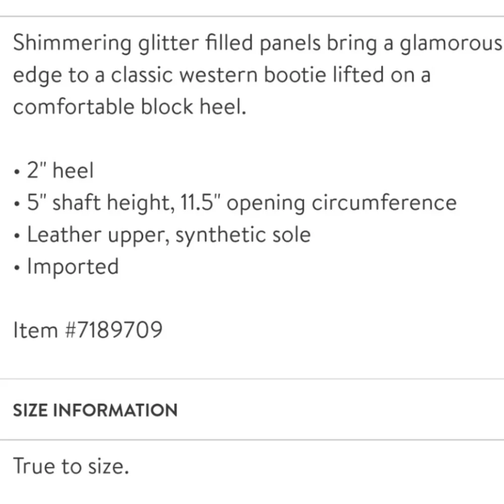 Dolce‎ Vita Tan Suede Sonya Glitter Western Boots Sz. 7.5
